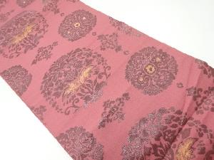 アンティーク 草花模様織出し袋帯(材料)